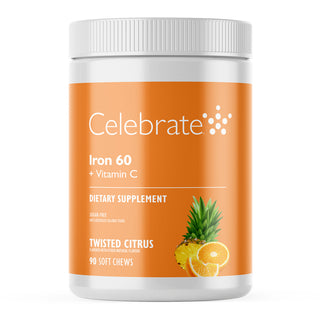 Fer 60 mg + Vitamine C, Pâte à mâcher, Twisted Citrus