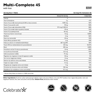 Multi-Complete 45 Multivitamine bariatrique avec Fer, A mâcher