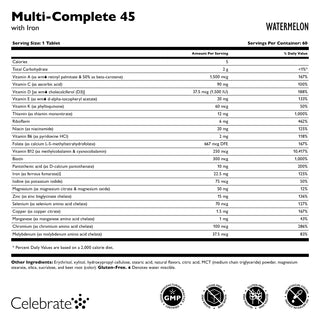 Multi-Complete 45 Multivitamine bariatrique avec Fer