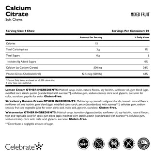 Calcium Citrate, Pâte à mâcher