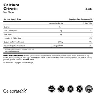 Calcium Citrate, Pâte à mâcher