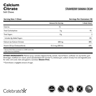 Calcium Citrate, Pâte à mâcher