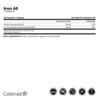 Fer 60 mg + Vitamine C, Gélules