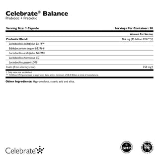 Celebrate® BALANCE Probiotique + Prébiotique, gélules