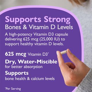 Vitamine D3 625mcg (25.000 IU), Gélules