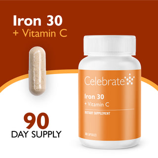Fer 30 mg + Vitamine C, Capsules 
