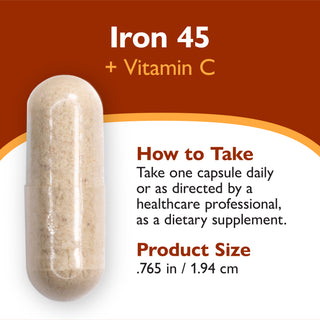 Fer 45 mg + vitamine C, gélules