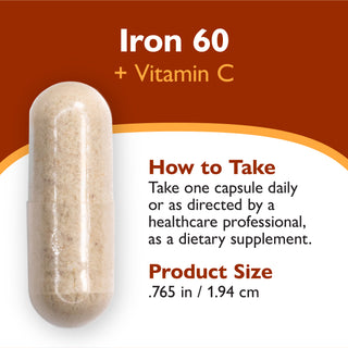 Fer 60 mg + Vitamine C, Gélules
