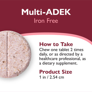 Multi-ADEK Vitamine sans Fer, A mâcher, Berry Sorbet