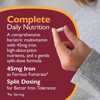 Multi-Complete 45 Multivitamine bariatrique avec Fer, Capsules