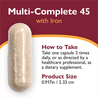 Multi-Complete 45 Multivitamine bariatrique avec Fer, Capsules