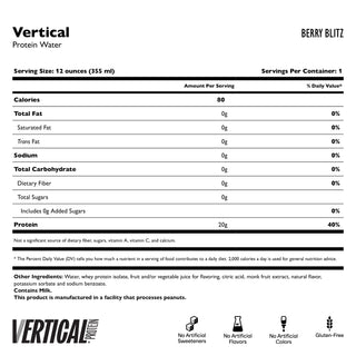 Eau protéinée transparente « Vertical »