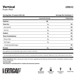 Eau protéinée transparente « Vertical »